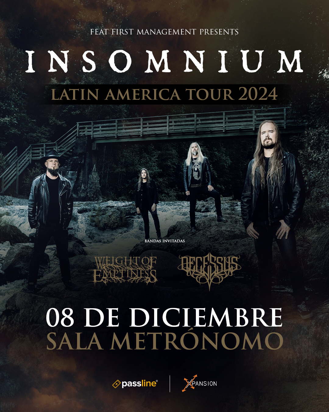 Weight Of Emptiness y Decessus se suman al debut de Insomnium en Chile 